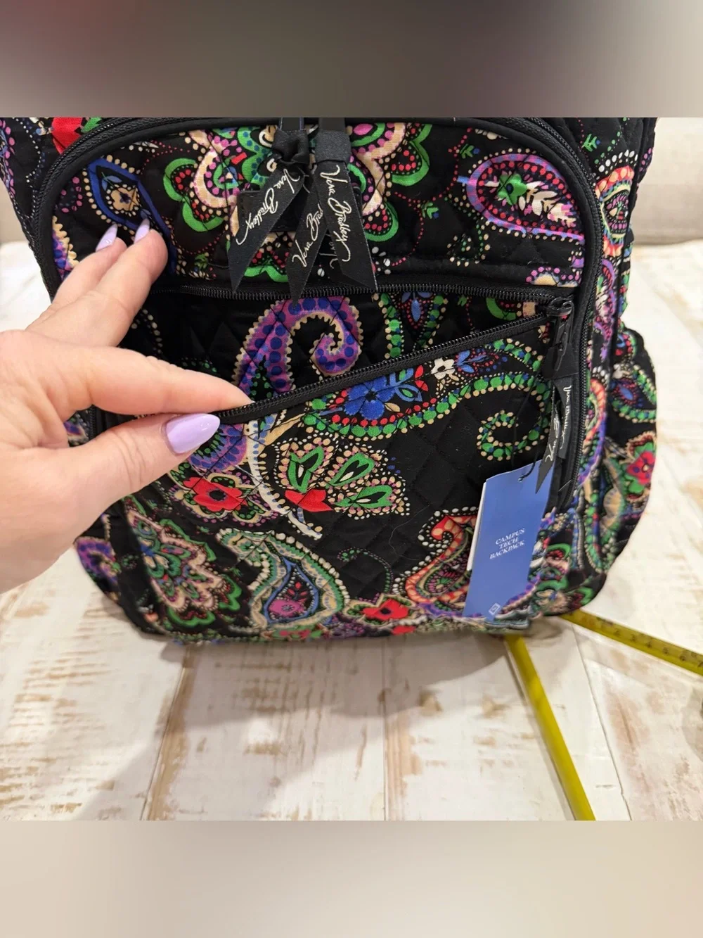 Vera Bradley Backpack Campus Tech Kiev Paisley Retired Bag NWT